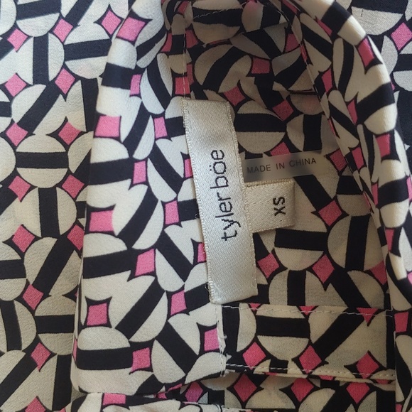 Tyler Boe sleeveless tunic, mock neck geo print, sz XS, new - Picture 8 of 14